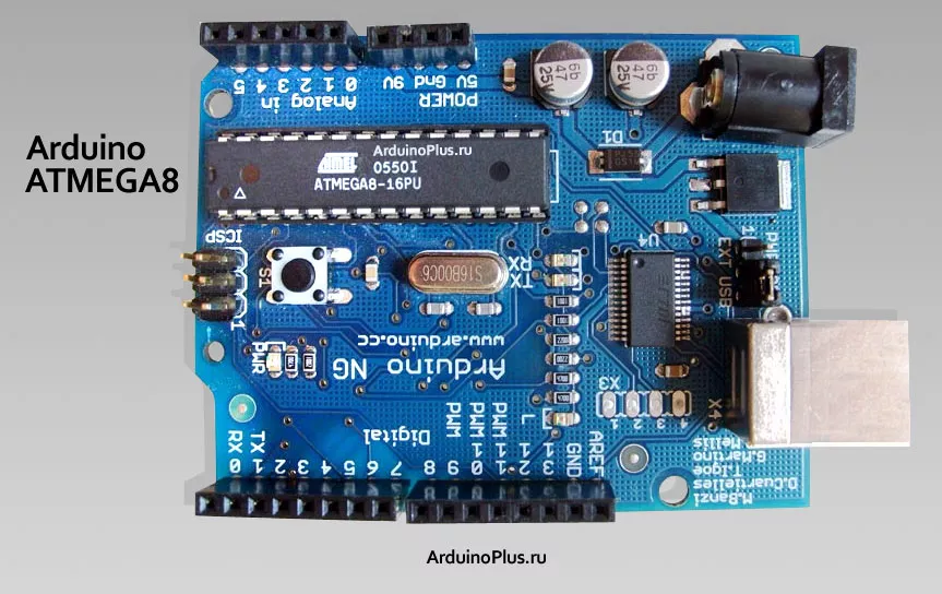 Arduino NG - вариант платы Arduino на микроконтроллере ATmega8